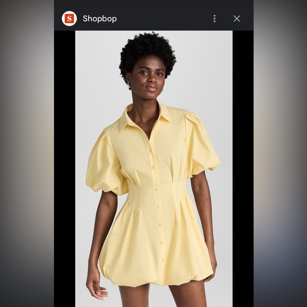 SIMKHAI Yellow Button-Up Dress